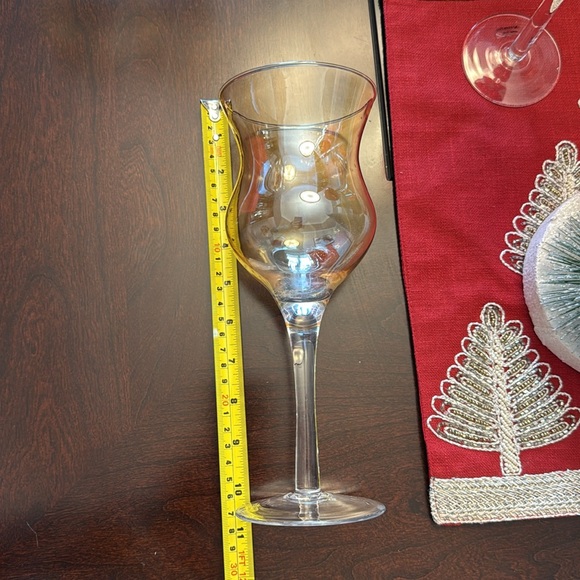 Set of 3 Long-stemmed Candle Holders with Iridescent Amber Finish- Beautiful! - Picture 7 of 7